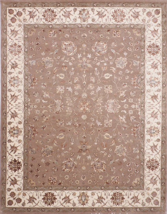 Jaipur Brown Hand Knotted 82 X 103 Area Rug 905-115813 Image 0