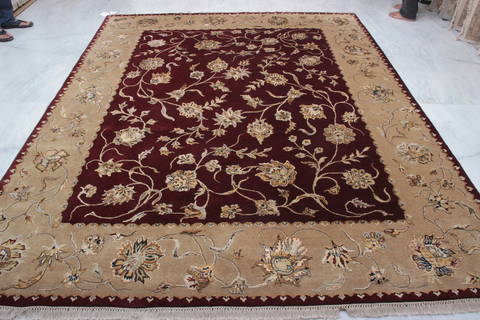 Jaipur Red Hand Knotted 80 X 100 Area Rug 905-115817 Image 7