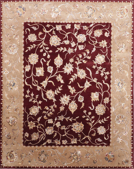 Jaipur Red Hand Knotted 80 X 100 Area Rug 905-115817 Image 0