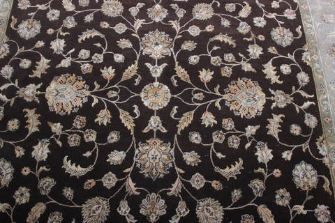 Jaipur Brown Hand Knotted 81 X 101 Area Rug 905-115821 Image 4