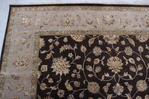 Jaipur Brown Hand Knotted 81 X 101 Area Rug 905-115821 Image 5