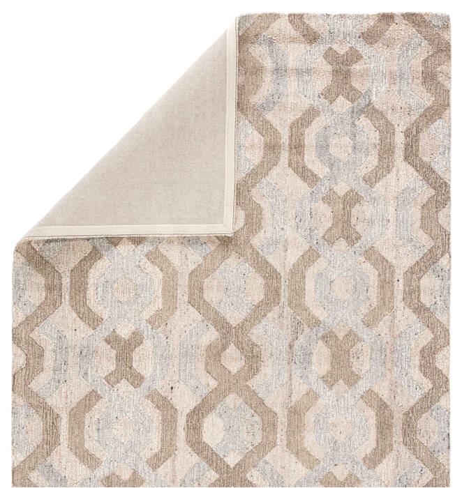 Jaipur Living Capital Brown Rectangle 2x3 ft Wool and Viscose Carpet