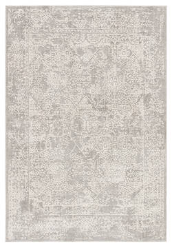 Jaipur Living Cirque Grey Round 7 to 8 ft Polyester and Viscose Carpet 116523