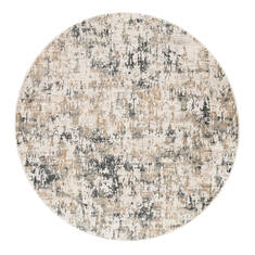 Jaipur Living Cirque White Round 5 to 6 ft Polyester and Viscose Carpet 116569