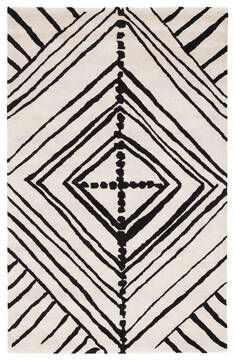 Jaipur Living Etho By Nikki Chu White Rectangle 5x8 ft Wool and Viscose Carpet 117181