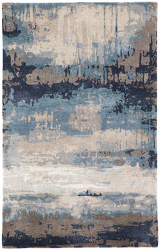 Jaipur Living Genesis Blue Rectangle 12x15 ft Wool and Viscose Carpet 117508