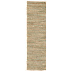 Jaipur Living Himalaya Beige Runner 6 to 9 ft Rayon and Jute Carpet 117620