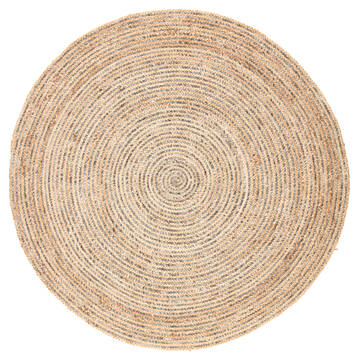 Jaipur Living Idriss Beige Round 5 to 6 ft Wool and Jute Carpet 117723
