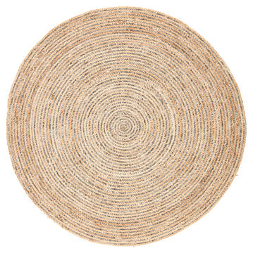 Jaipur Living Idriss Beige Round 5 to 6 ft Wool and Jute Carpet 117723
