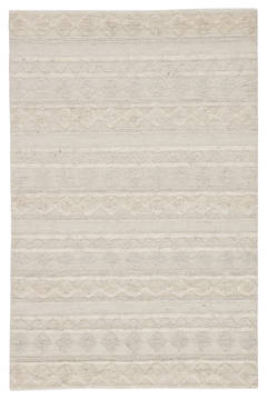 Jaipur Living Mumbai White Rectangle 5x8 ft Wool and Viscose Carpet 118130