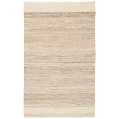 Jaipur Living Naturals Tobago White Rectangle 4x6 ft Jute Carpet 118225