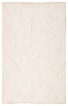 Jaipur Living Naturals Tobago White Rectangle 5x8 ft Jute Carpet 118301