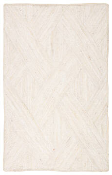 Jaipur Living Naturals Tobago White Rectangle 2x3 ft Jute Carpet 118302