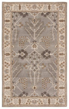 Jaipur Living Poeme Grey Rectangle 5x8 ft Wool Carpet 118639
