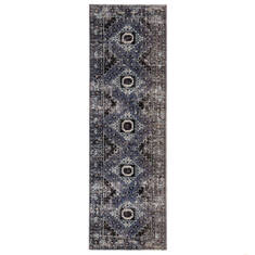Jaipur Living Polaris Black Runner 6 to 9 ft Polypropylene Carpet 118816
