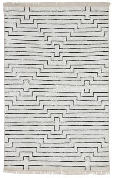 Jaipur Living Satellite White Rectangle 5x8 ft Wool and Viscose Carpet 119084
