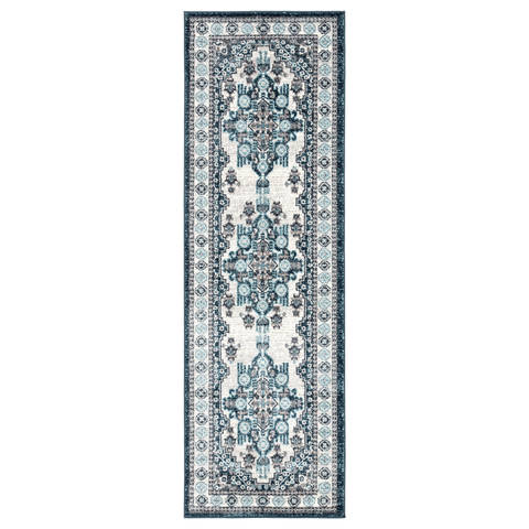 Jaipur Living Valen Blue Runner 6 To 9 Ft Polypropylene Carpet