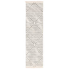 Jaipur Living Satellite White Runner 10 to 12 ft Wool and Viscose Carpet 119738