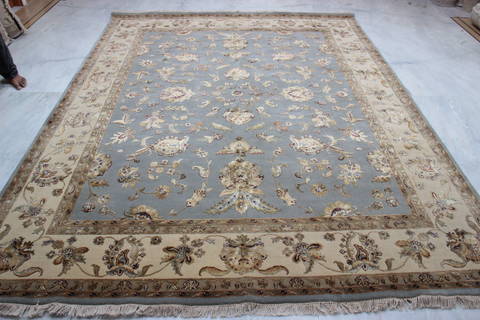 Jaipur Blue Hand Knotted 80 X 103 Area Rug 905-119756 Image 1