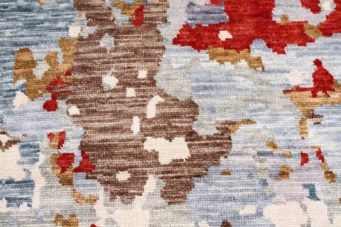 Modern Multicolor Hand Knotted 67 X 101 Area Rug 904-119763 Image 1