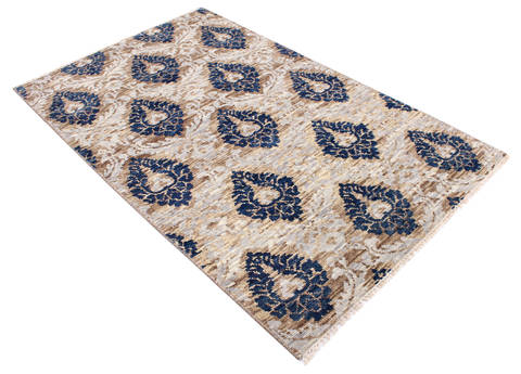 Modern Multicolor Hand Knotted 40 X 60  Area Rug 904-119790 Image 1