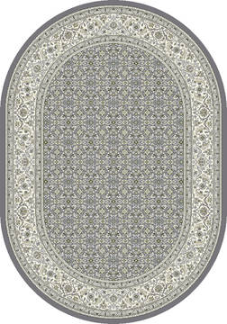 Dynamic ANCIENT GARDEN Grey Oval 3x5 ft  Carpet 119846