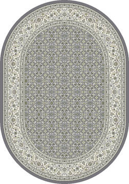 Dynamic ANCIENT GARDEN Grey Oval 2'7" X 4'7" Area Rug ANOV35570115666 801-119846