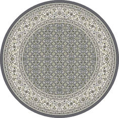 Dynamic ANCIENT GARDEN Grey Round 5'3" X 5'3" Area Rug ANR5570115666 801-119849