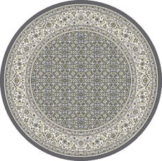 Dynamic ANCIENT GARDEN Grey Round 5'3" X 5'3" Area Rug ANR5570115666 801-119849