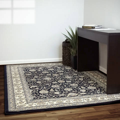 Dynamic ANCIENT GARDEN Blue Oval 27 X 47 Area Rug ANOV35571203464 801-119885 Image 1