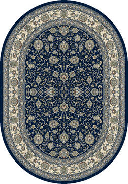 Dynamic ANCIENT GARDEN Blue Oval 2'7" X 4'7" Area Rug ANOV35571203464 801-119885