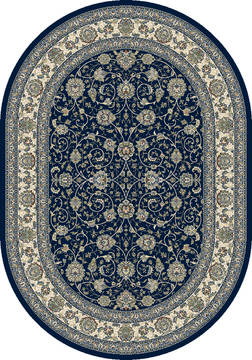 Dynamic ANCIENT GARDEN Blue Oval 2'7" X 4'7" Area Rug ANOV35571203464 801-119885