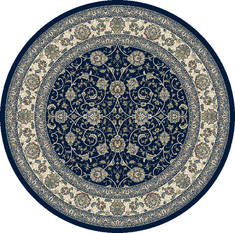 Dynamic ANCIENT GARDEN Blue Round 5'3" X 5'3" Area Rug ANR5571203464 801-119888