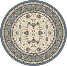 Dynamic ANCIENT GARDEN Beige Round 5'3" X 5'3" Area Rug ANR5571206454 801-119901