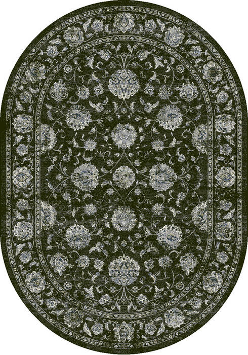 Dynamic ANCIENT GARDEN Grey Oval 53 X 77 Area Rug ANOV69571263636 801-119916 Image 0