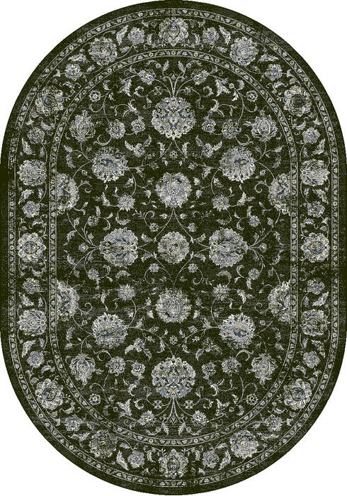 Dynamic ANCIENT GARDEN Grey Oval 53 X 77 Area Rug ANOV71057126363 801-119918 Image 0