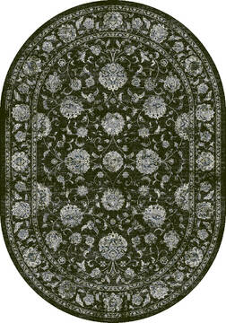 Dynamic ANCIENT GARDEN Grey Oval 5x8 ft  Carpet 119918