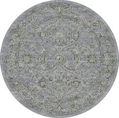 Dynamic ANCIENT GARDEN Blue Round 5'3" X 5'3" Area Rug ANR5571364646 801-119953