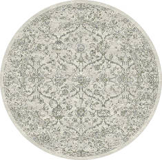 Dynamic ANCIENT GARDEN Grey Round 5'3" X 5'3" Area Rug ANR5571369696 801-119966