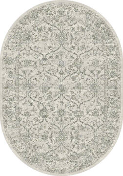 Dynamic ANCIENT GARDEN Grey Oval 7x9 ft  Carpet 119970