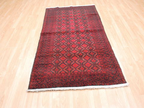 Baluch Red Hand Knotted 40 X 710 Area Rug 100-12006 Image 3