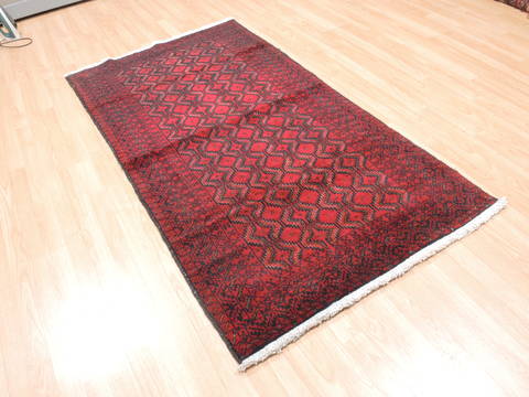 Baluch Red Hand Knotted 40 X 710 Area Rug 100-12006 Image 4