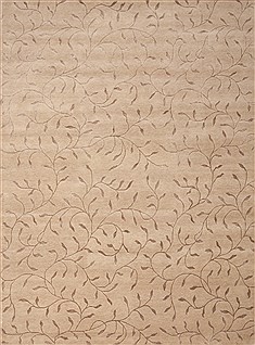 Modern Beige Hand Knotted 8'2" X 11'2"  Area Rug 100-12008