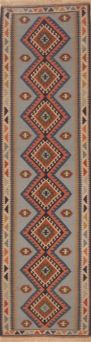 Kilim Red Runner Flat Woven 29 X 101  Area Rug 100-12021 Image 0
