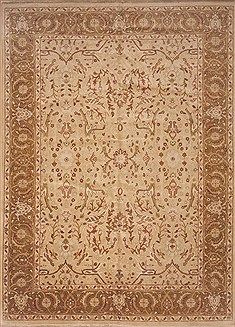 Chobi Yellow Hand Knotted 10'2" X 14'3"  Area Rug 100-12028