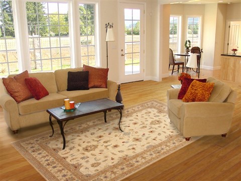 Chobi Yellow Hand Knotted 84 X 114 Area Rug 100-12034 Image 4