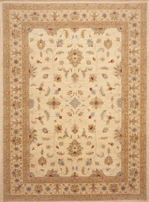 Chobi Yellow Hand Knotted 84 X 114 Area Rug 100-12034 Image 0