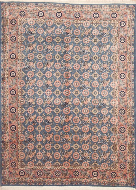 Varamin Blue Hand Knotted 66 X 90  Area Rug 100-12044 Image 0