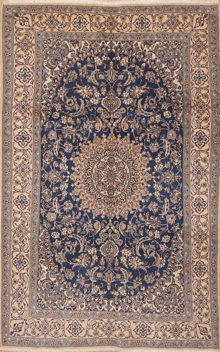 Nain Blue Hand Knotted 66 X 103 Area Rug 100-12046 Image 0