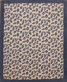 Tibetan Modern Beige Rectangle 8x10 ft Wool Carpet 12049